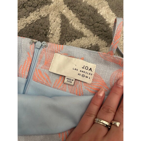 JOA Blue and Coral Butterfly Print Dress - Picture 4 of 4